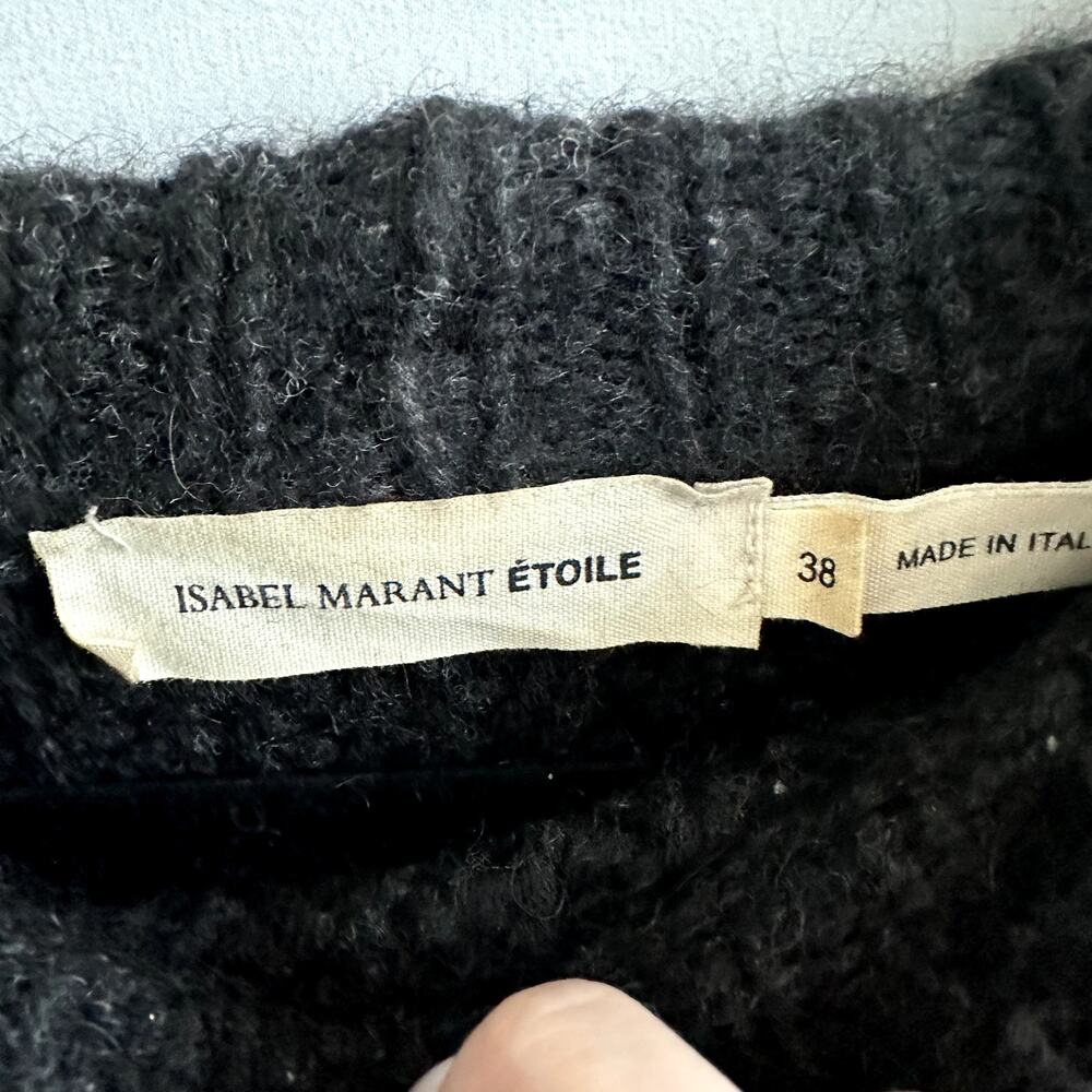 Isabel Marant Etoile Phoebe Chunky Knit Crew Neck Jumper Sweater Black - Picture 6 of 6